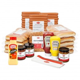 Pack Pro complet - 56 Saucisses et pains pour tester  50234 Packs Hot-Dog
