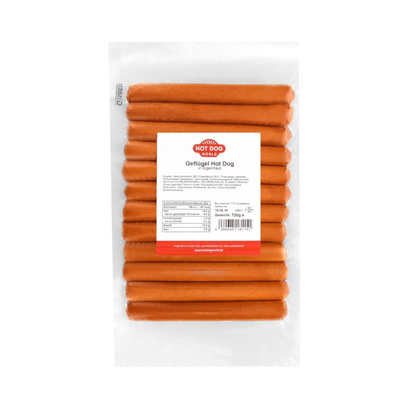 Pack découverte 12 Hot Dogs volaille Halal "AMERICAN PARTY"  50222 Packs Hot Dogs