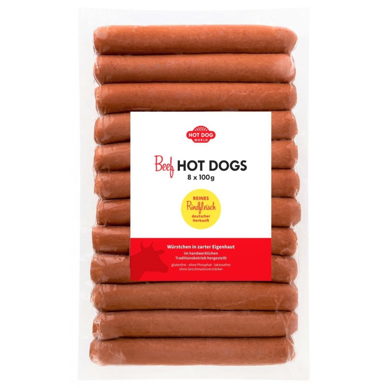 Saucisses Hot Dogs (pur boeuf) 12 x 60g  51231 Saucisses Hot Dog