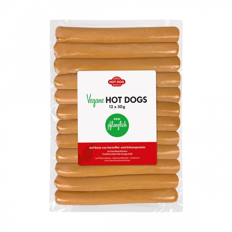 Pack Hot Dogs Véganes DUO 144 x 50g (saucisses et pains)  64244 Packs Hot Dogs