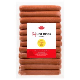 Saucisses Hot Dogs (pur boeuf) 144 x 60g - produits frais  51233 Saucisses Hot Dog