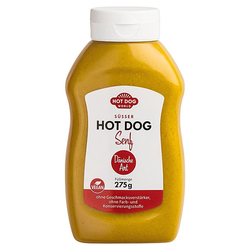 Moutarde à Hot dog sucrée "Hot Dog World" 270g  54101 Sauces Hot-Dog
