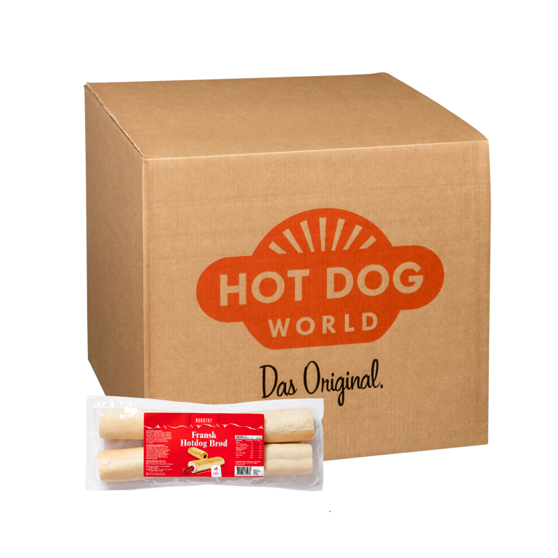 Pains Hot Dog à trous "FRANSK" 96 x 60g (livraison incluse)  52210 Pains Hot Dogs (Buns)