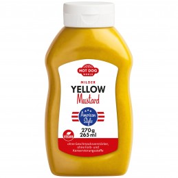 Moutarde à Yellow Mustard "Hot Dog World" 270g  54151 Sauces Hot Dogs