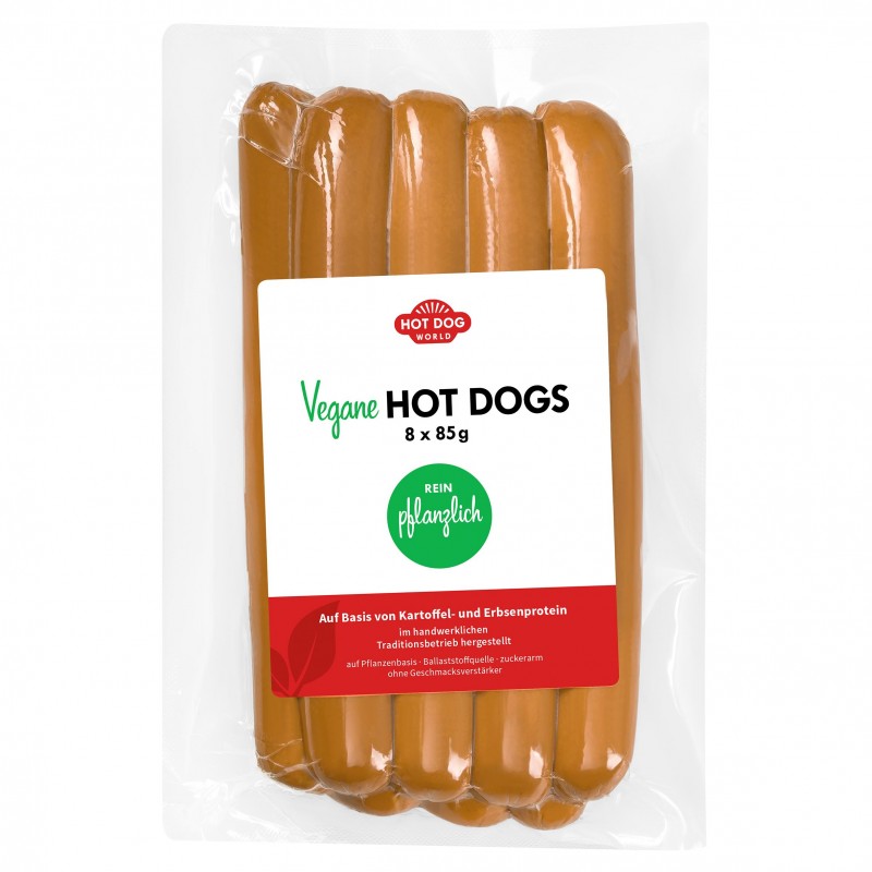 Hot Dogs Véganes "Jumbo" 88 x 85g  21343FR Saucisses Véganes