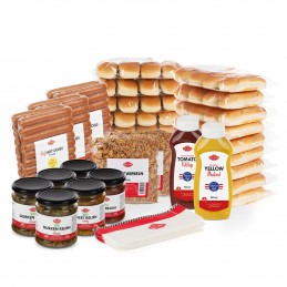 Pack Hot Dogs "Mega Mix" 60 - boeuf, volaille (halal), végane  50238 Packs Hot Dogs