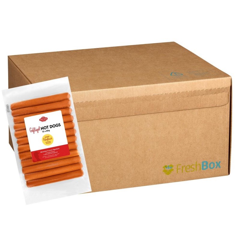 Saucisses Hot Dogs volaille (Halal) 144 x 60g  21413FR Saucisses Hot Dogs