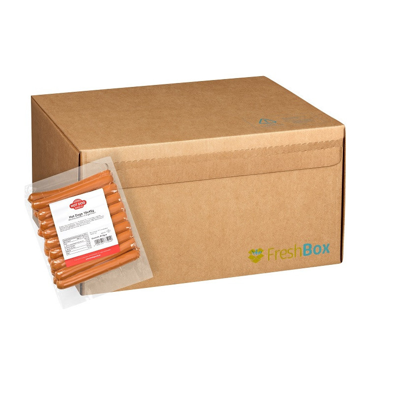 Saucisses Hot Dogs au porc "CLASSIC" en lot de 144 pièces de 50g