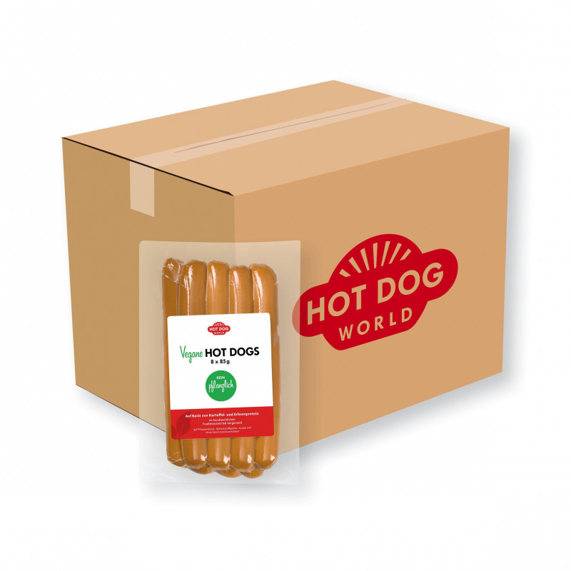 Hot Dogs Véganes "Jumbo" grand format 88 x 85g, recette savoureuse