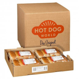 Pains à Hot Dog x144 prédécoupés - carton pro 9 kg