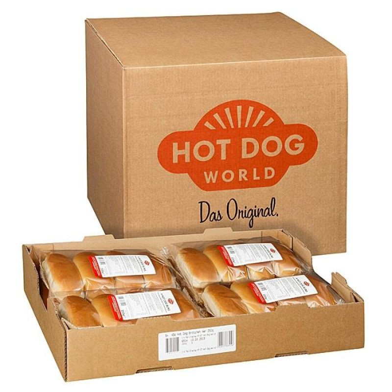Pains à Hot Dog x144 prédécoupés - carton pro 9 kg