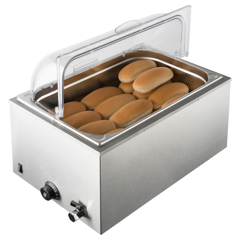 Chauffe-pains vapeur MaxiSteam (36 pains) | HOT DOG WORLD