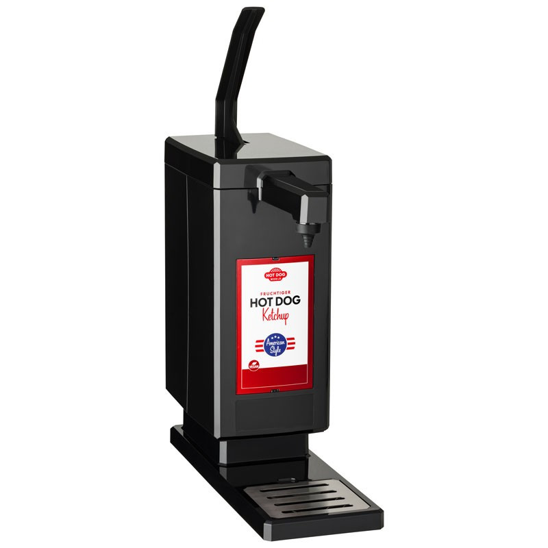 Distributeur de sauce 2,5L avec égouttoir | HOT DOG WORLD