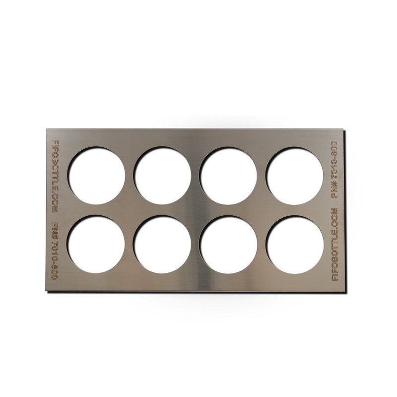 Range-flacons FIFO inox pour 8 flacons | HOT DOG WORLD