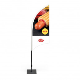 Beachflag "French Hot Dogs" 2,55 m | Hot Dog World