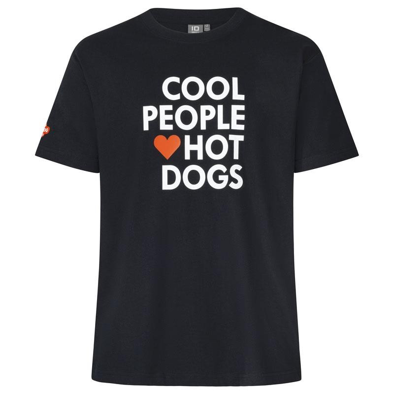 T-Shirt Homme "Cool People love Hot Dogs" noir | Hot Dog World