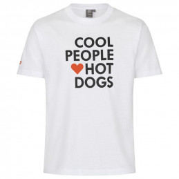 T-Shirt Homme "Cool People love Hot Dogs" blanc | Hot Dog World