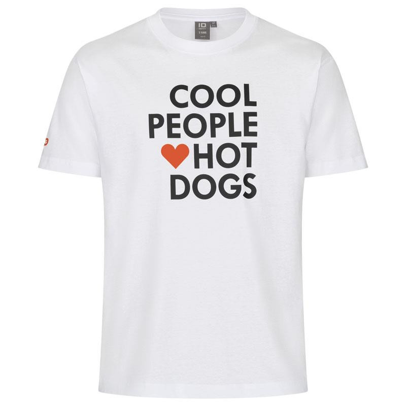 T-Shirt Homme "Cool People love Hot Dogs" blanc | Hot Dog World