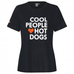T-Shirt Femme "Cool People love Hot Dogs" noir | Hot Dog World