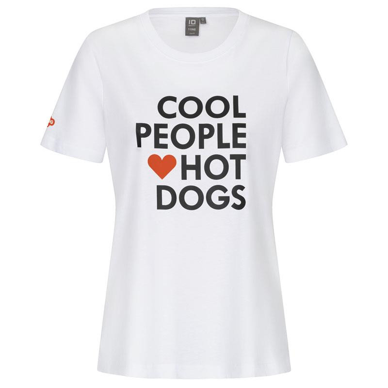 T-Shirt Femme "Cool People love Hot Dogs" blanc | Hot Dog World