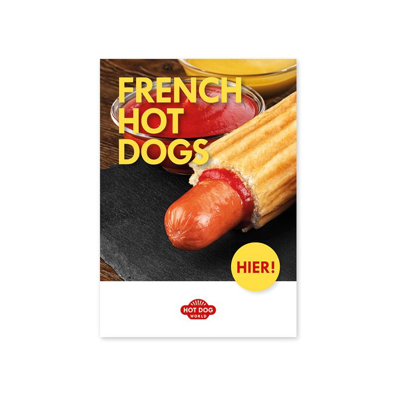 Poster French Hot Dogs DIN A1 - PLV | HOT DOG WORLD