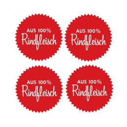 Autocollants 100% Boeuf x4 - Sticker Hot Dog | HOT DOG WORLD