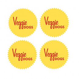 Autocollants Veggie Dogs x4 - Sticker Vitrine | HOT DOG WORLD