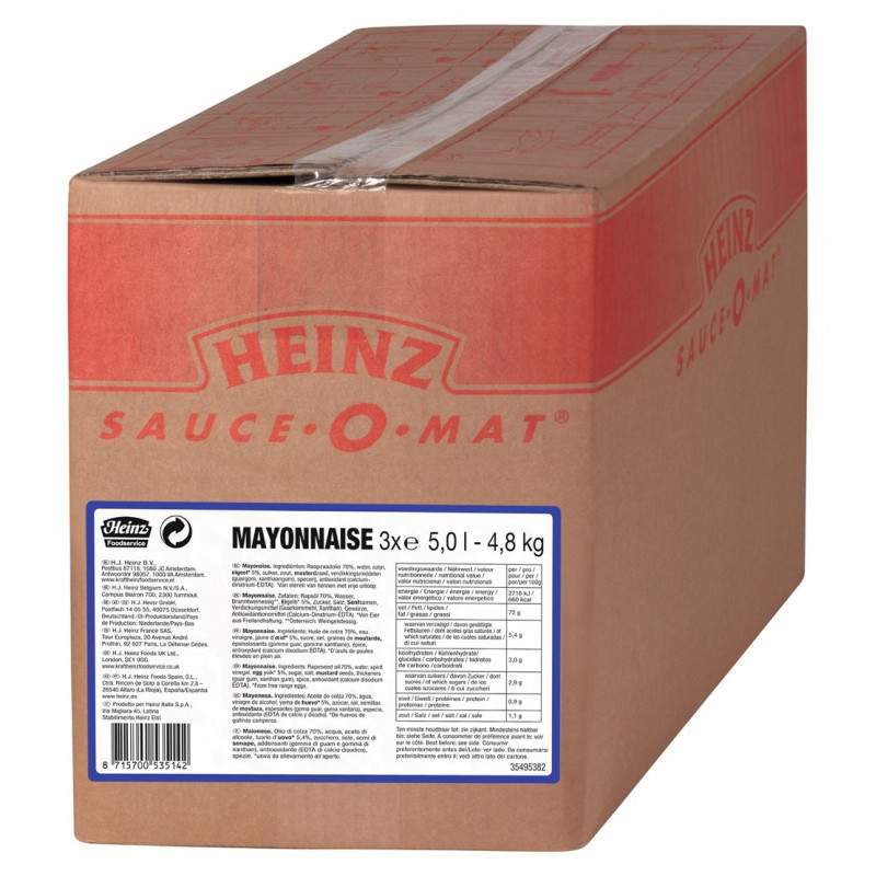 Mayonnaise Heinz 3x5L | HOT DOG WORLD