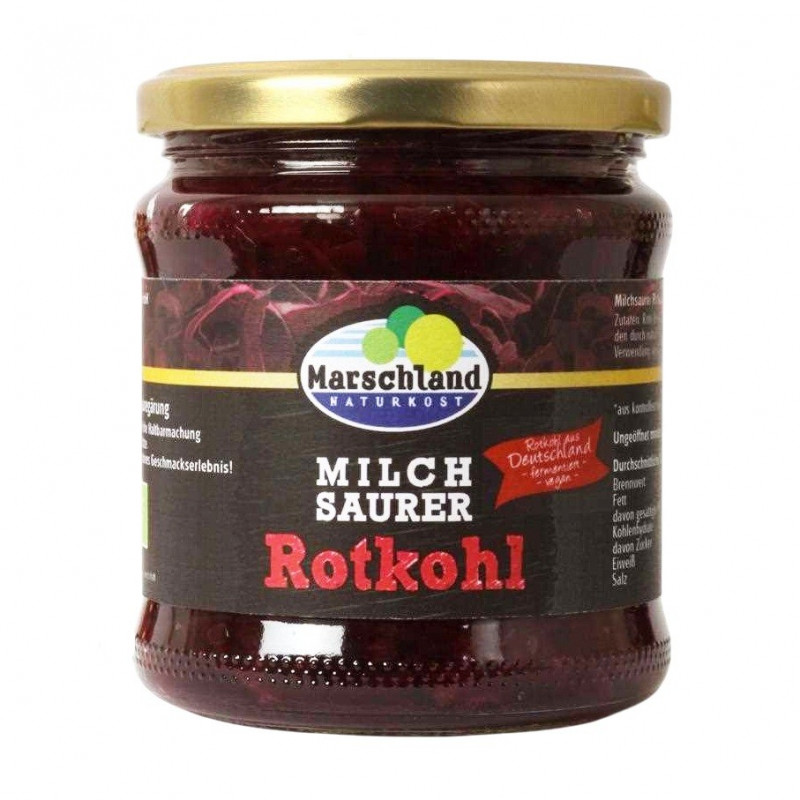 Chou rouge Bio fermenté Marschland 350 g | HOT DOG WORLD