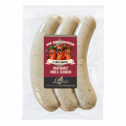 Saucisse griller Trois Costauds B&oelig;uf Porc | HOT DOG WORLD
