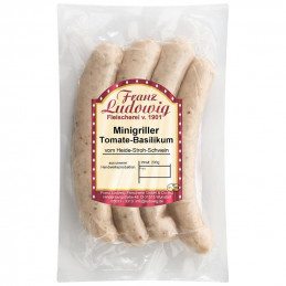 Mini saucisses griller Tomate-Basilic 4x50g | HOT DOG WORLD