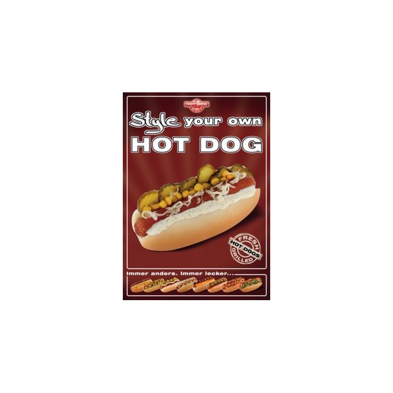Poster Style your own Hot Dog 6022  6022 DÉCORATION