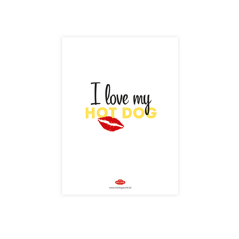 Poster I love my HOT DOG  93130 DÉCORATION