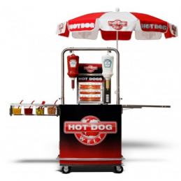 Chariot de restauration ambulant pour Hot Dogs "BOSTON"  32000 CHARIOTS