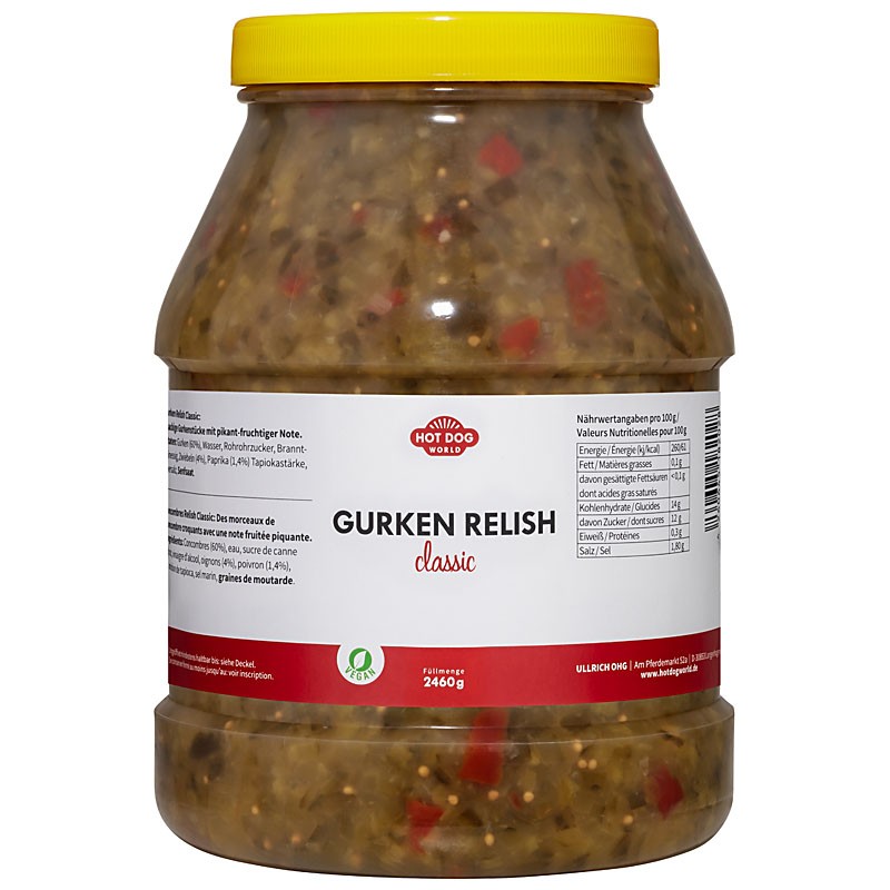 Relish concombre "Classic" Bio 2,46 Kg  53612 Garnitures