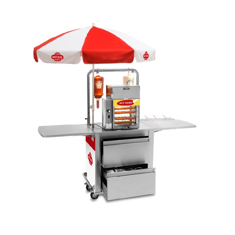 Chariot de restauration ambulant pour Hot Dogs "BOSTON"  32000 CHARIOTS
