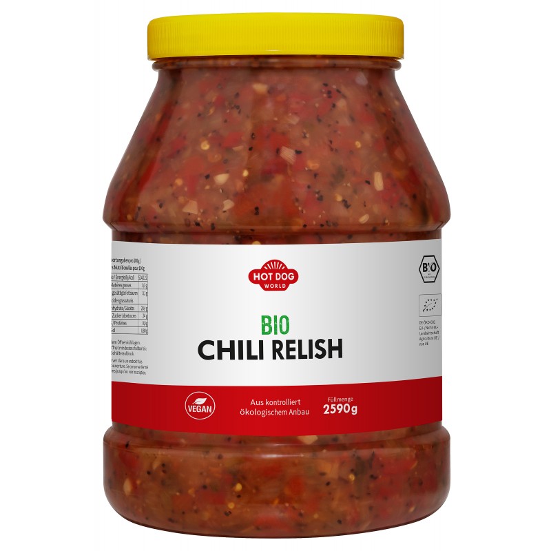 Relish Chili Bio Vegan 2,65 Kg (épicé)  53611 Garniture pour Hot-Dog