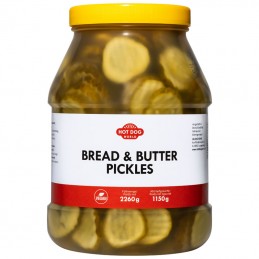 Bread & Butter Pickles 2,26 Kg (Vegan)  53630 Garniture pour Hot-Dog