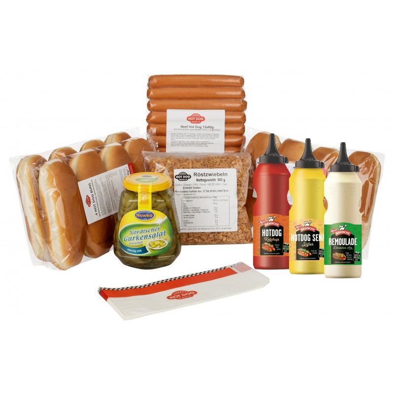 Pack Hot Dogs SCANDINAVE pur Boeuf 12x60g  50240 Packs Hot-Dog