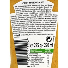 Sauce curry mango HEINZ 220 ml  53581 Sauces Hot-Dog