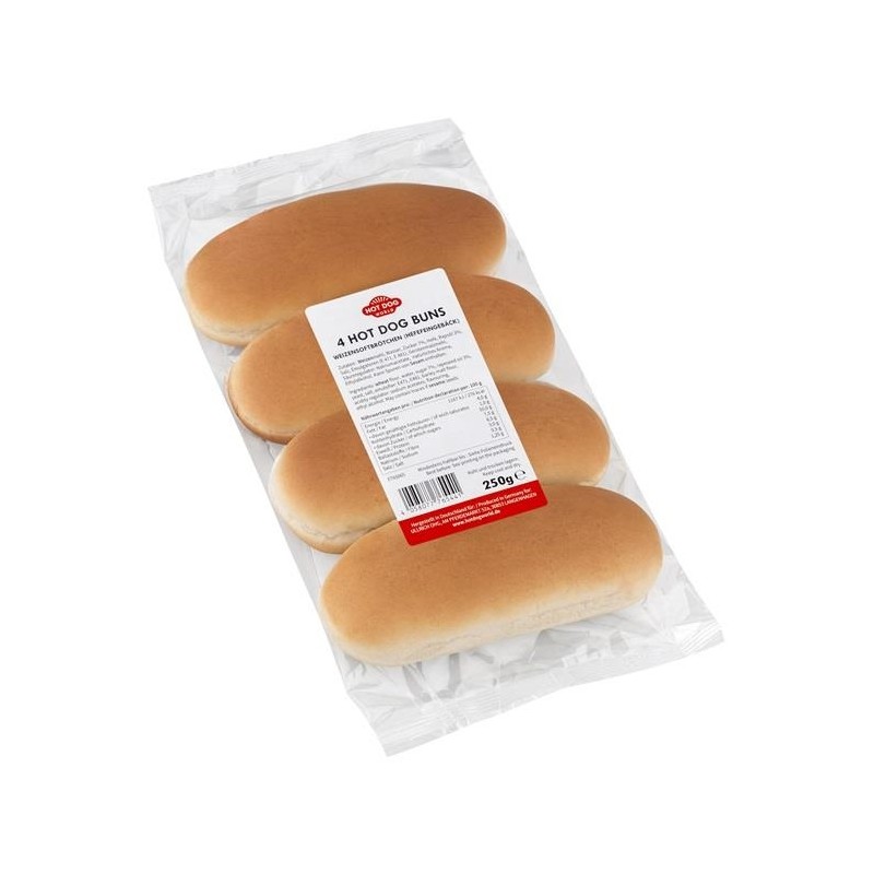 Pack 144 Hot Dogs "Classic" Saucisses de porc de paille 50g et pains  61144 Saucisses Hot Dogs